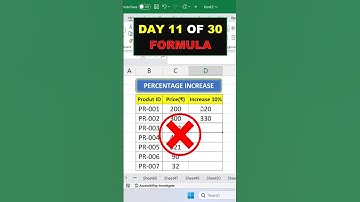 How to Calculate Percentage Increase in Excel – Quick & Easy! #Shorts