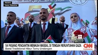 Download Lagu 54 Pasang Pengantin Menikah Massal di Tengah Reruntuhan Gaza MP3