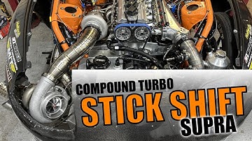 ALL THE BOOST! Our NEW Compound Turbo 2JZ Stick Shift Supra setup