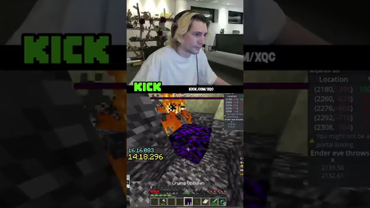 XQC BEATS THE MINECRAFT SPEEDRUN RECORD BY A WHOLE MINUTE 