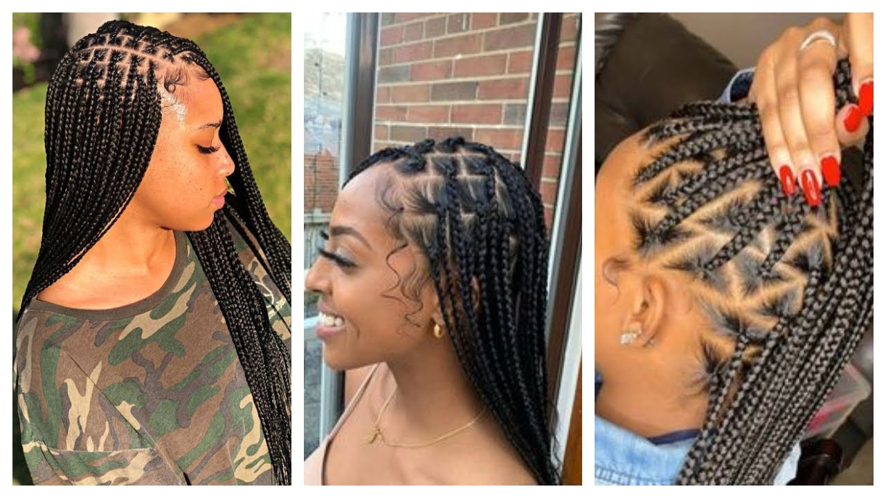 CUTE✨ KNOTLESS BOX BRAIDS 🔥COMPILATION💙 -2021-🌈