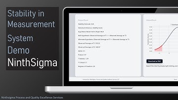 Calculate Stability in a Measurement System NinthSigma Beta Demo