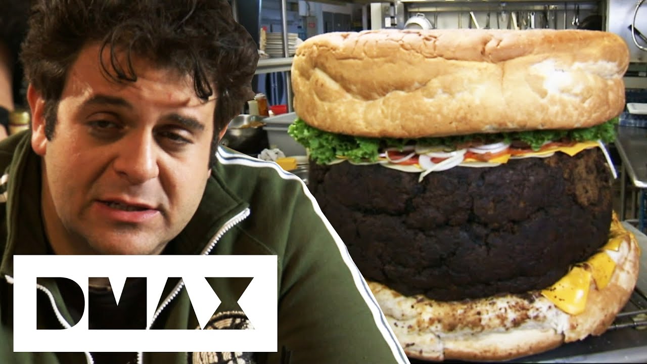 worlds biggest burger man vs food