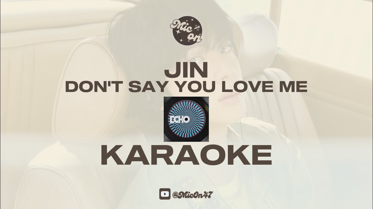 JIN - DON'T SAY YOU LOVE ME - KARAOKE