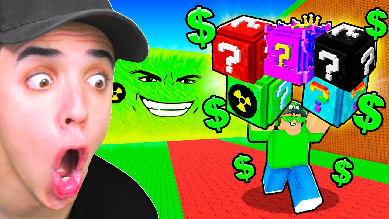 Compré LUCKY BLOCKS en Escapa del TSUNAMI por BRAINROTS!🤑