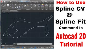 Autodesk Autocad 2022 2d tutorial | How to use spline Fit & spline CV command in autocad 2d tutorial