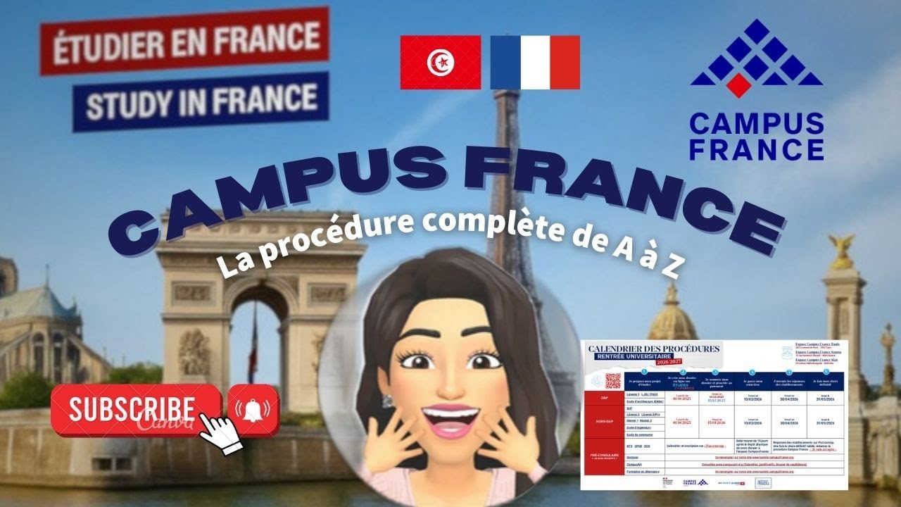 Campus France Tunisie : Procédure complète de A à Z | أهم المراحل باش تقرى في فرنسا