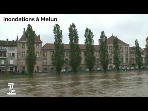 La ville de Melun touchée par les inondations