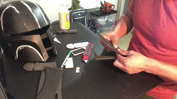 Mandalorian helmet part 2: attaching details and the rangefinder