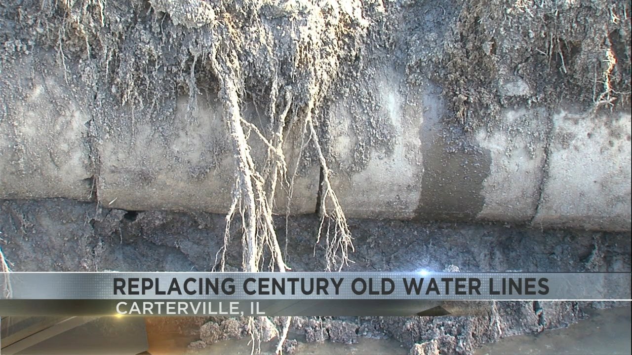 Carterville looks to replace 100 year old pipes after water main breaks stop service YouTube