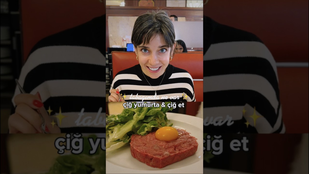Çiğ et yiyorum! ???? / ???? ? Siz yer miydiniz??? #foodchallenge #frenchcuisine #francevlog