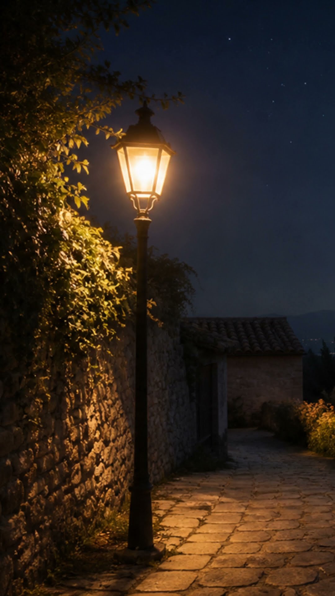 Moonlit Streetlamp Path Piano for Sleep & Relaxation #Shorts