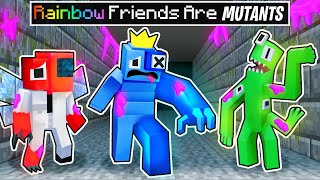 أصدقاء RAINBOW FRIENDS تحولوا إلى طفرات في Minecraft؟! screenshot 2