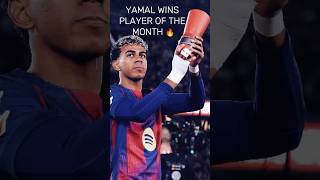 Yamal Wins Player of the Month 🔥 #barcelona #barca #laliga #playerofthemonth #lamineyamal #lamine