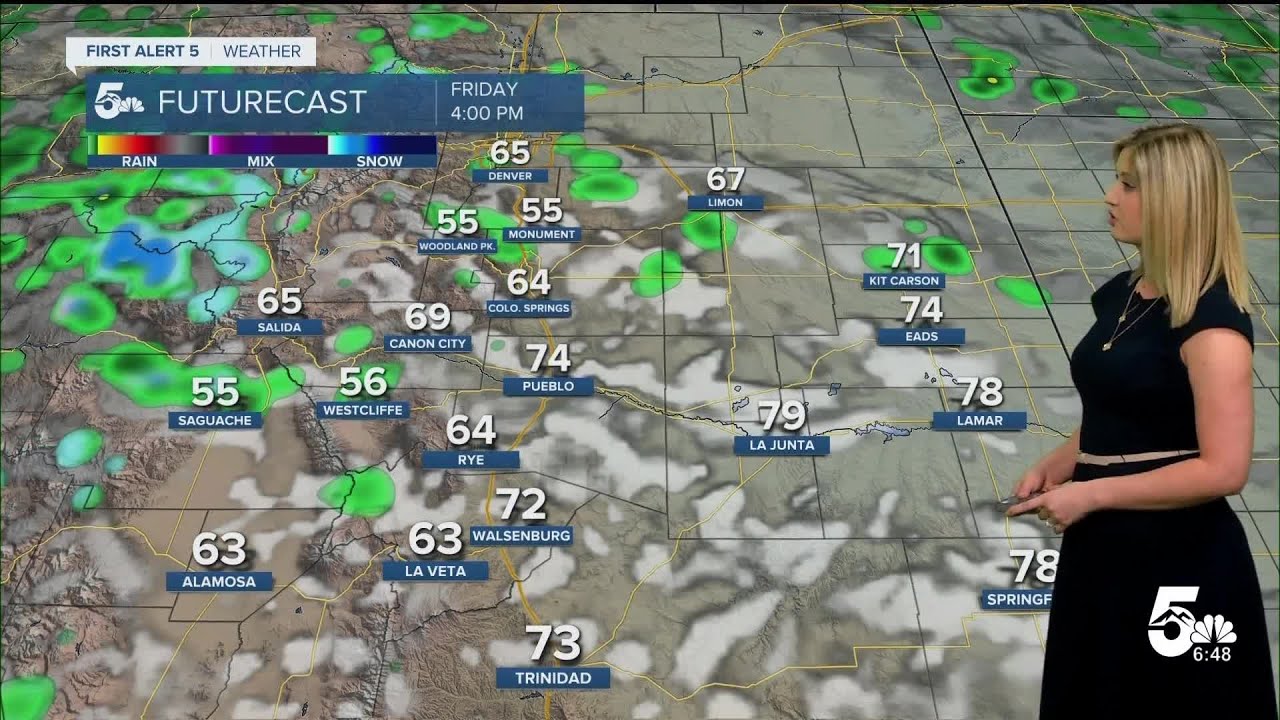 Warm on Friday with scattered afternoon showers and thunderstorms - YouTube