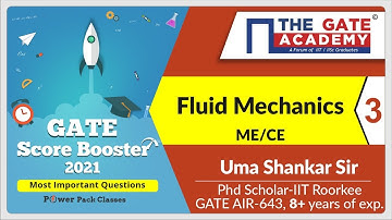Part 3 | Fluid Mechanics GATE Questions | GATE Score Booster | GATE Revision | GATE 2021 Preparation