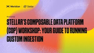 Stellar's Composable Data Platform (CDP) Workshop: Guide to Running Custom Ingestion | Meridian 2024
