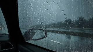 Obsidian Night Car in Heavy Rain – Powerful Thunder for Sleep &amp; Calm Mind