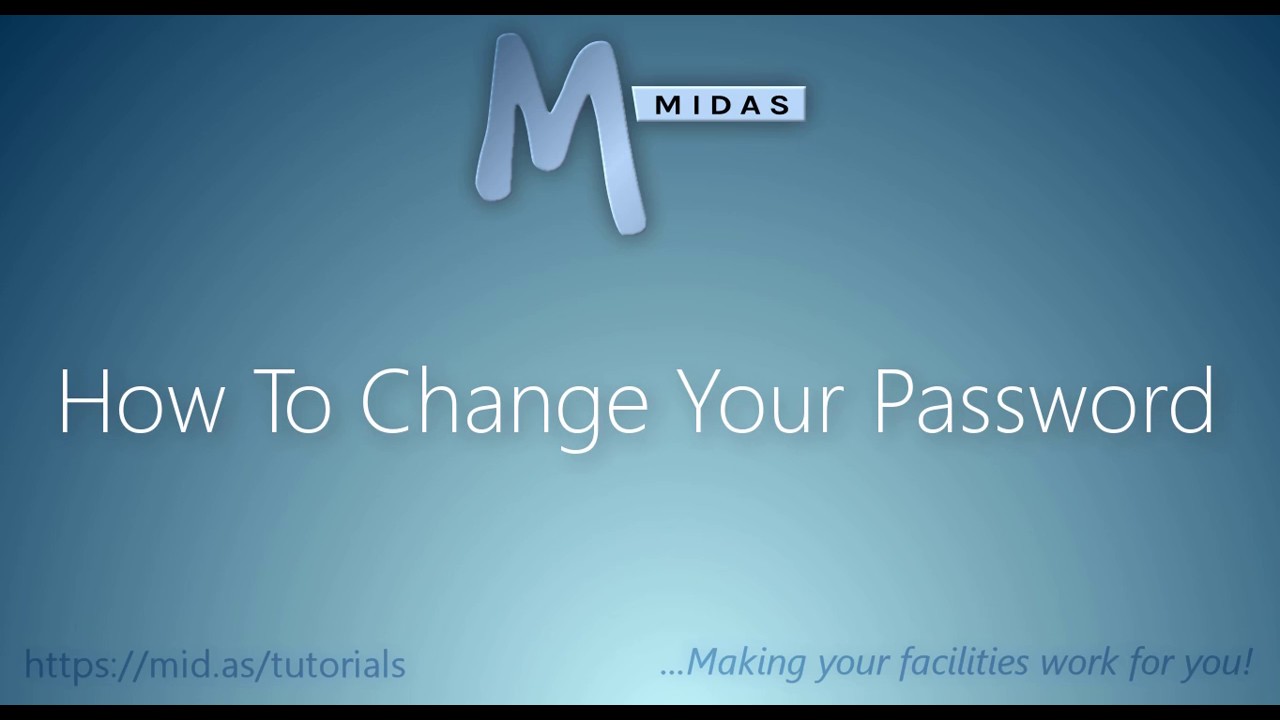 How to Change Your Password in MIDAS (Step-by-Step) - YouTube