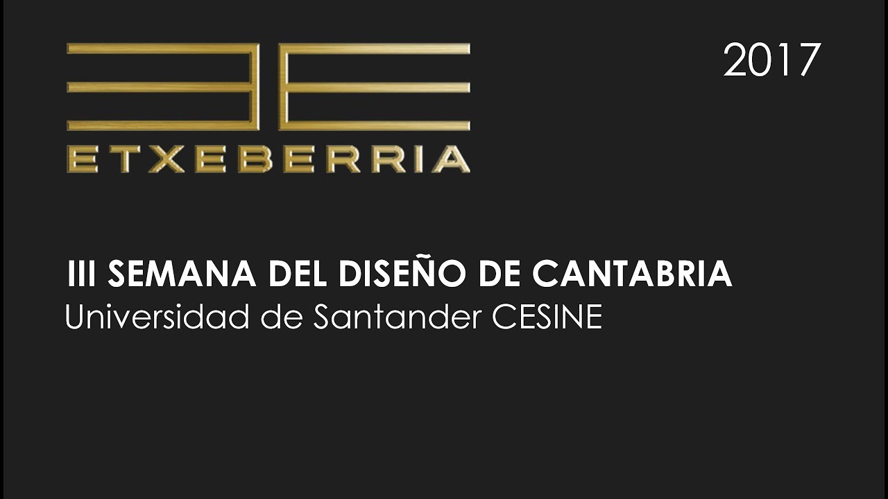 III Semana del Diseño de Cantabria con Roberto Etxeberria