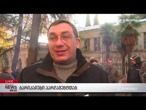 ბარიკადები პარლამენტთან. გიგა ბოკერია