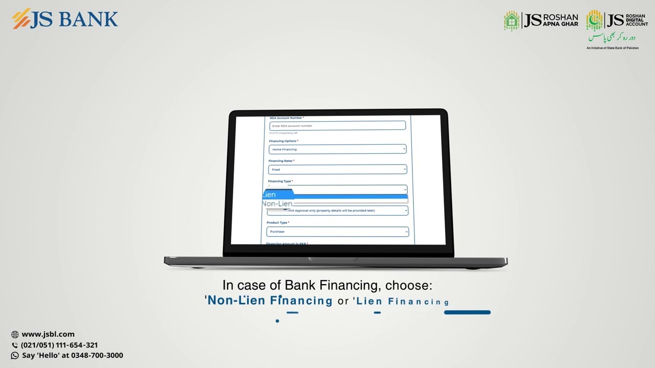 How to apply for JS Roshan Apna Ghar Home-Financing Facility | English