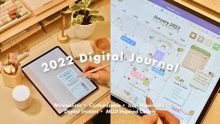 iPad 2022 Digital Journal & Digital Stickers📔 | MUJI Inspired • Customizable & Minimal • Hyperlinks screenshot 2