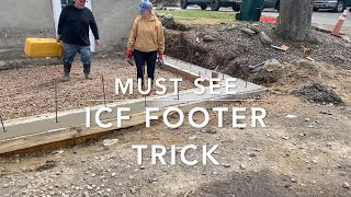 Save Time and Money on ICF Footers (STEP FOOTER TRICK!!!)