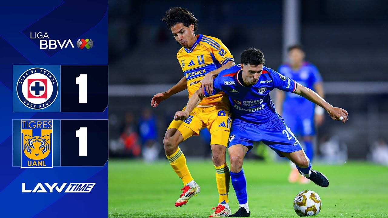 RESUMEN y GOLES: Cruz Azul 1 - 1 Tigres | SEMIFINAL IDA - Liga MX AP 2025 | Layvtime
