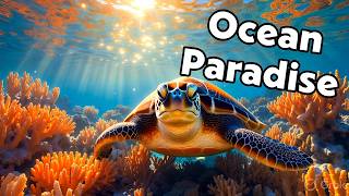 Ghibli Style Ocean Life 🌊 8K Relaxing Underwater World Sea Turtles, Seahorses & Coral Reef Asmr