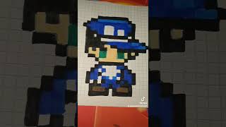 Haciendo a jotaro kujo en pixel art