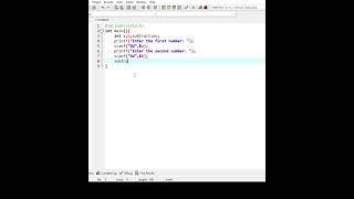 Subtraction of two numbers in C #coding#youtubeshorts