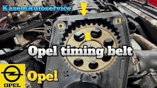 حزام توقيت محرك البنزين أوبل ورأس المحرك (كولاس)Opel petrol engine  timing belt and engine head