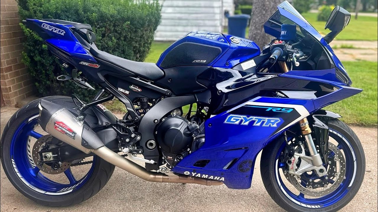 2025 YAMAHA YZF R9 Icon Blue YOSHIMURA AT2 Exhaust Sound (Pure Sound ...