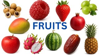 Fruits Name With Pictures Fruits Name Vocabulary Fruit Names For Kids