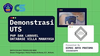 TUGAS TEKNOLOGI WEB - DEMONSTRASI UTS PROYEK PHP DAN LARAVEL