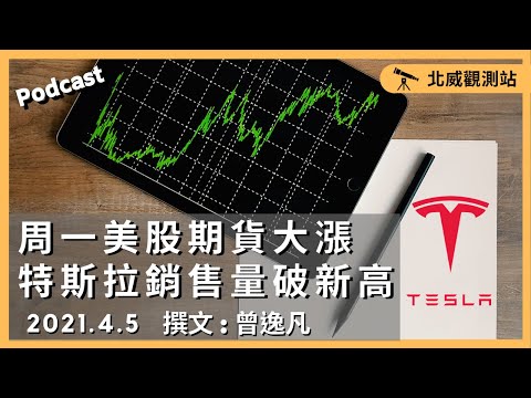 週一美股期貨大漲 特斯拉銷售量破新高 2021.4.5 《北威觀測站/曾逸凡》 (文字版請按右方箭頭(v)閱讀全文)