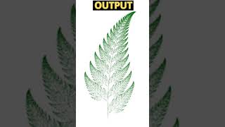 Green Leaf 🌿 using python | How to draw 'Fern Leaf' using python | World of Python #Shorts