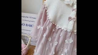 Baby Spring Cotton Bodysuit with 3D Flowers, Cute Long Sleeve Outdoor Outfit