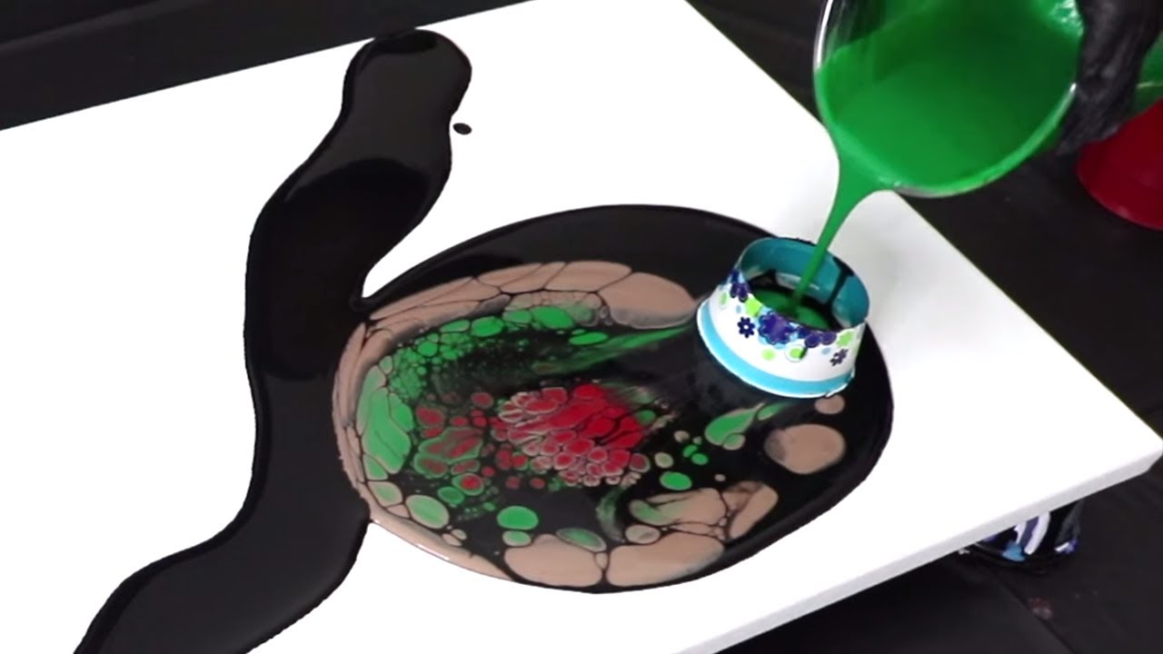 High Flow | OPEN CUP | Acrylic Pour | No Silicone CELLS - YouTube