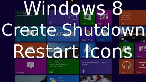 Windows 8 Tutorial - Create Shutdown and Restart Icons