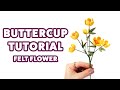 How to make a buttercup felt flower diy tutorial