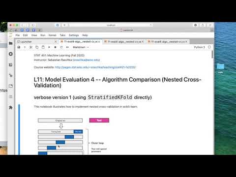 11.6 Nested CV for Algorithm Selection Code Example (L11 Model Eval. Part 4)