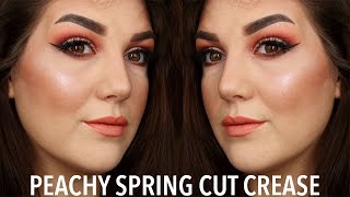 Peachy Spring Full Cut Crease | Spring Makeup Tutorial