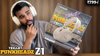 Triggr Punkheadz Z1 Bluetooth Headphones50H Battery, Enc Mic, Bluetooth V5.4, 3Eq Modes