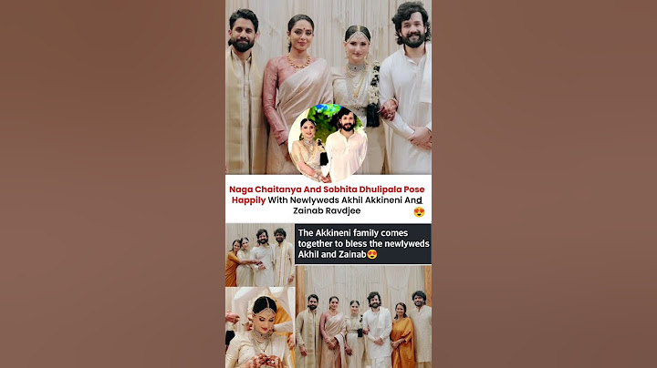 Naga Chaitanya and Sobhita Dhulipala pose with newly weds Akhil Akkineni & Zainab#news#nagachaitanya