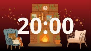 Cozy Autumn Nights 🍁 20 Minute Countdown Timer for Study &amp; Focus (No Music)