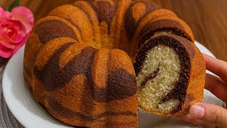 Soft \& Delicious Marble Cake | Easy, Two-Color Cake Recipe for Beginners