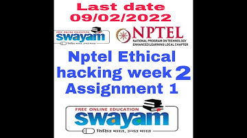 Ethical hacking  Nptel course week  - 2 assignment  Solution.| Quiz | Swayam 2022 | IIT kharagpur