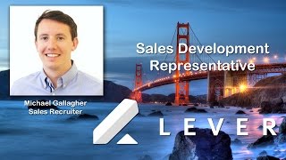 Sales Development Representative at Lever - San Francisco